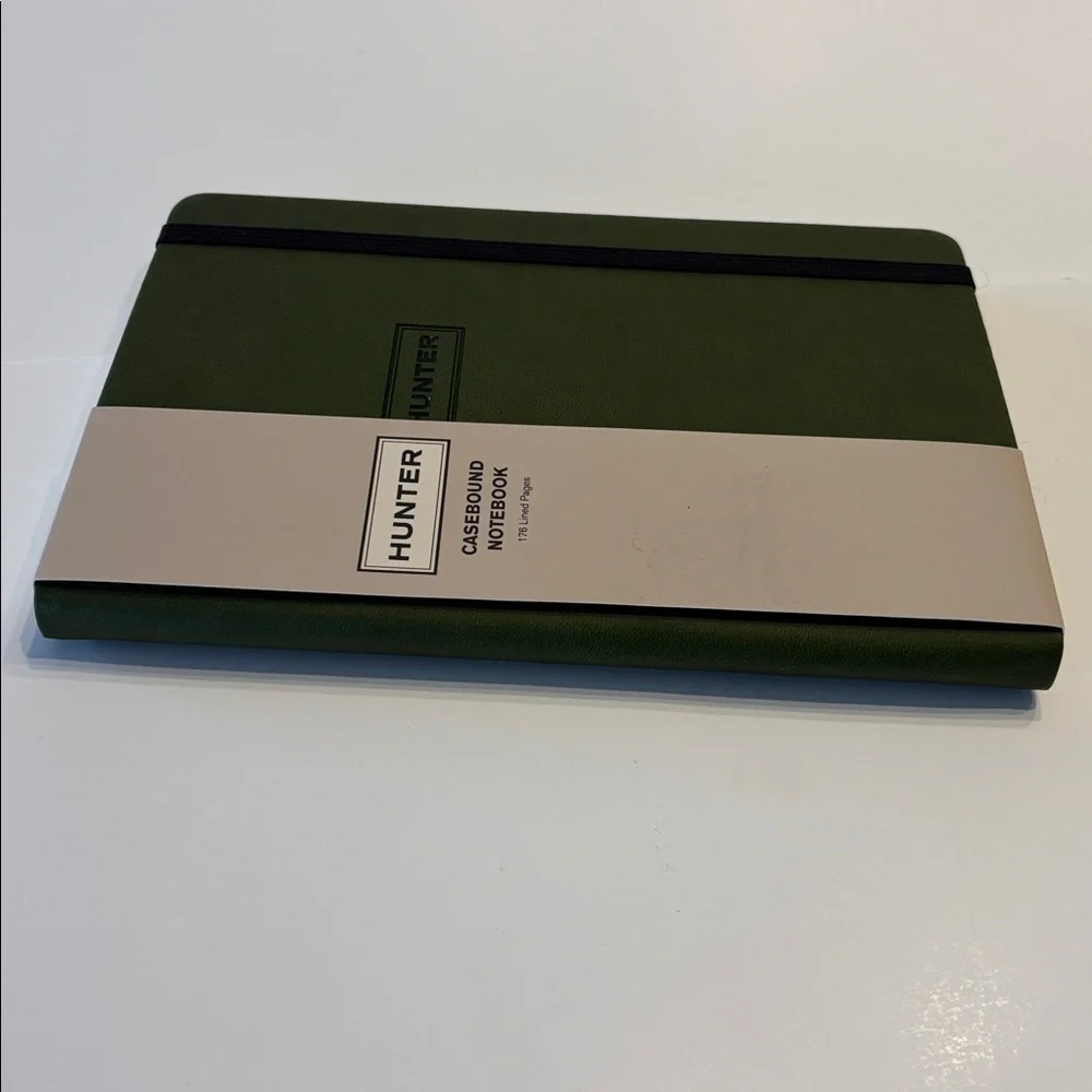 Hunter Green Casebound Notebook with Elastic Closure